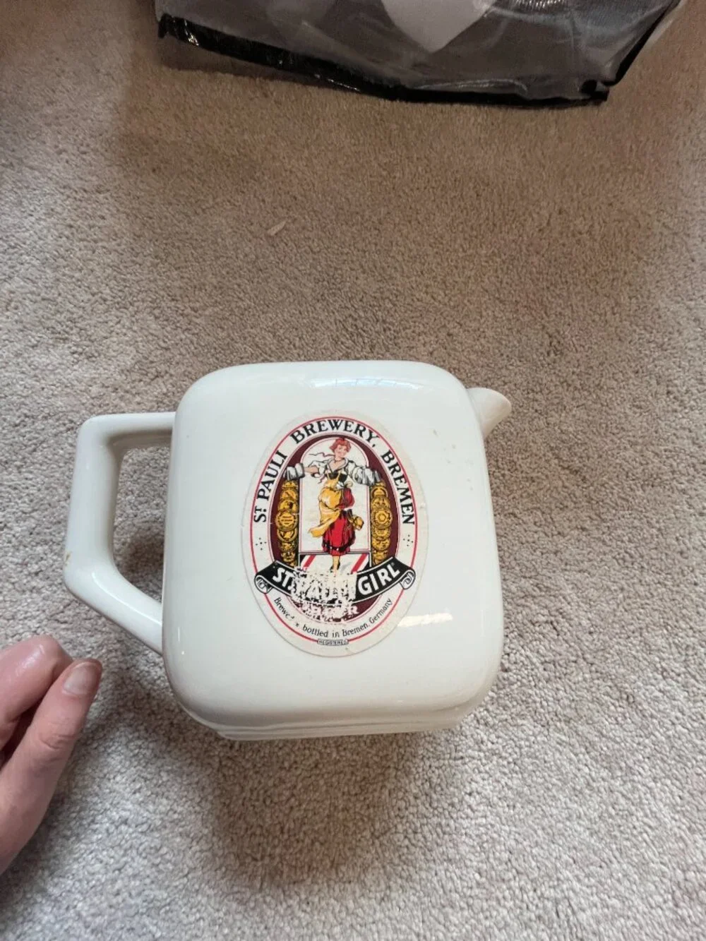 Vintage St Pauli Girl Beer Pitcher